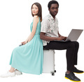 a man and woman sitting on a chair with a laptop computer - PhotoDune Item for Sale