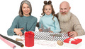 a family with a presents and a cake - PhotoDune Item for Sale