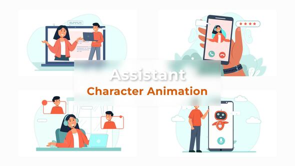 Virtual Assistant Animation Scene Pack