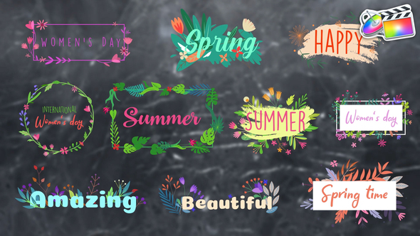Flower Titles for FCPX