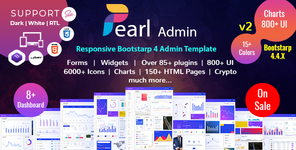 Pearl - Responsive Admin & Dashboard Template WebApp