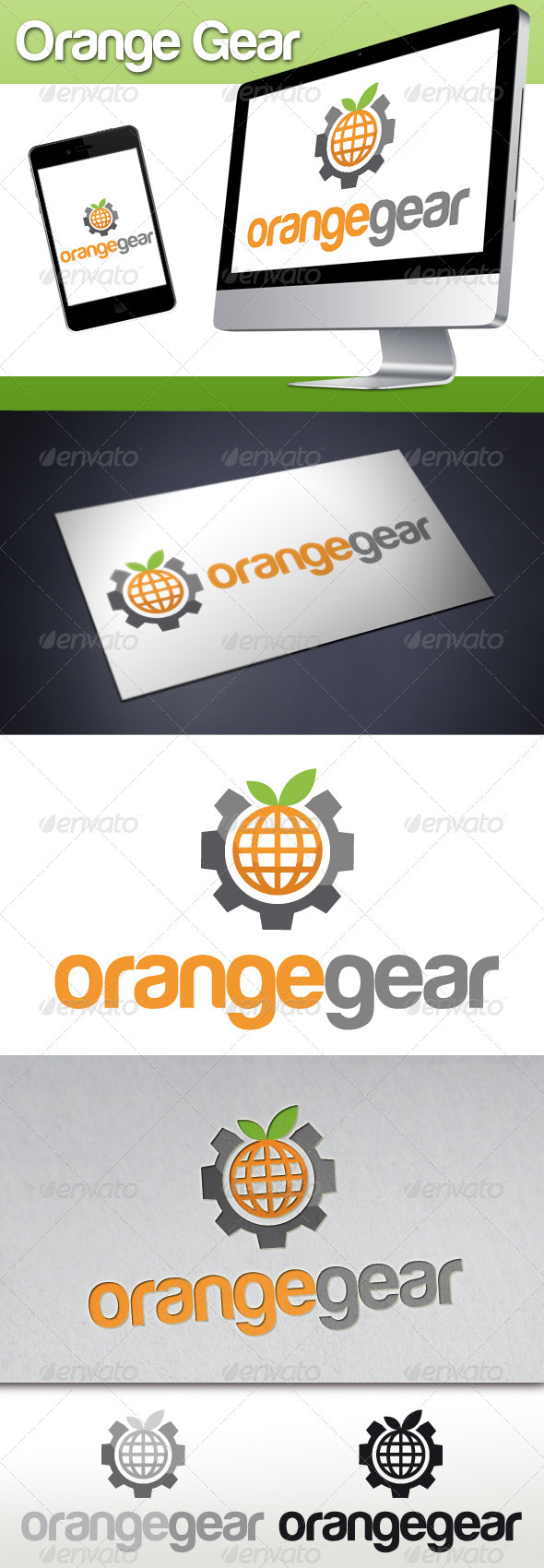 Orange Fruit World Gear Logo