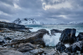 Norwegian Sea waves on rocky coast of Lofoten islands, Norway - PhotoDune Item for Sale
