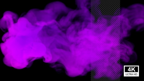 Realistic Purple Smoke Revealing 4K