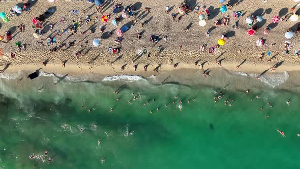 Cleopatra Beach Turkey Alanya 4 K Aerial View