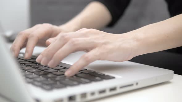 Woman Working On Laptop