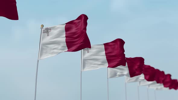 Malta Row Of Flags  alt