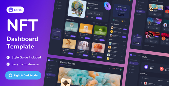 Enfso - NFT Dashboard Figma Template