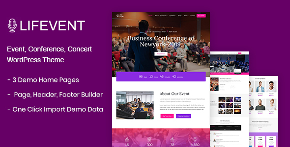 Lifevent - Event Conference WordPress Theme