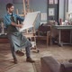 Male Artist Satisfied with Artwork - VideoHive Item for Sale