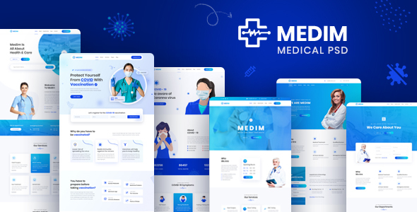 Medim - Coronavirus Medical Prevention and Health PSD Template