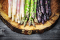 Green, purple and white asparagus sprouts - PhotoDune Item for Sale