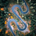 Top aerial view of famous Snake road near Passo Giau in Dolomite Alps - PhotoDune Item for Sale