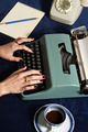Working with typewriter - PhotoDune Item for Sale