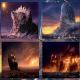Backgrounds 3D illustration Alien planet Sci-fi Game - GraphicRiver Item for Sale