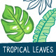 Vector tropical leaves & resources - GraphicRiver Item for Sale