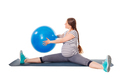 Pregnant woman doing exercises with exercise ball - PhotoDune Item for Sale