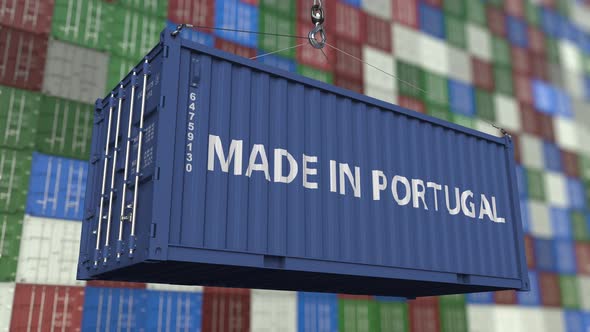 Loading Container with MADE IN PORTUGAL Caption