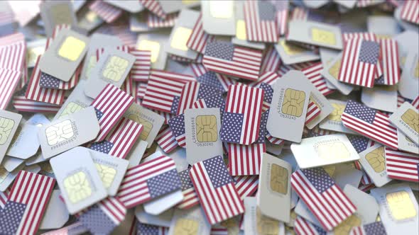 SIM Cards with Flag of the USA