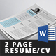 Clean Resume/CV (2 Page) - GraphicRiver Item for Sale