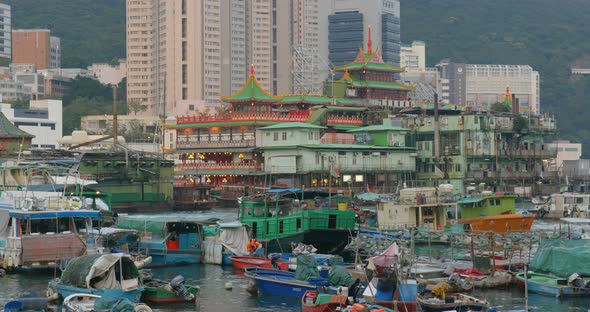 Aberdeen, Hong Kong harbor port in aberdeen