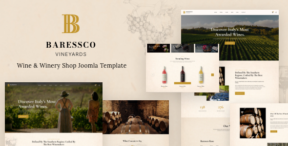 Baressco - Wine, Vineyard & Winery Joomla 5 Template