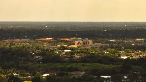 Aerial Zoom Telephoto Video Hca Florida St Lucie Hospital