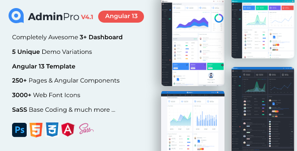 AdminPro Angular 13 Dashboard Template