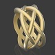 Braided pattern ring 3D print model - 3DOcean Item for Sale