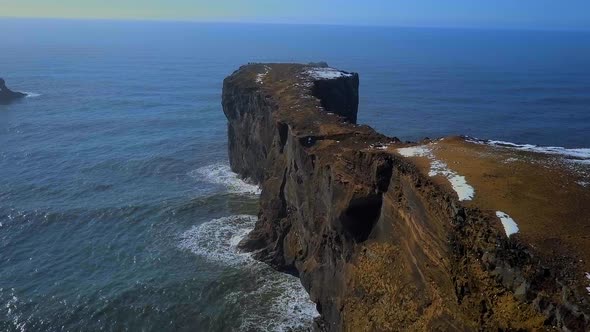 The Dyrholaey Arch an Eroded Sea Cliff in Iceland