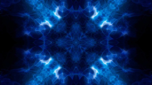 Dark Blue Energy Kaleidoscope Loop 4K 02