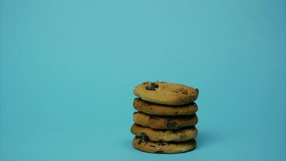 Stop Motion Animation Eating Chocolate Chip Cookies