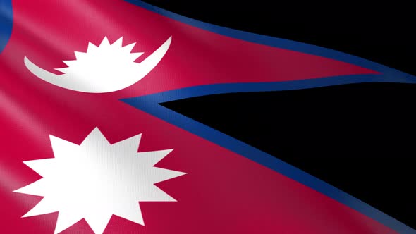 Flag of The Nepal