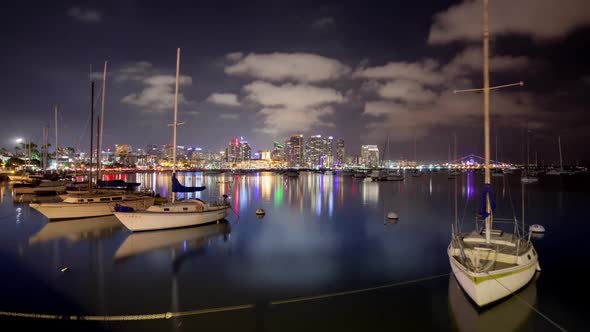 San Diego Skyline Marina Time Lapse