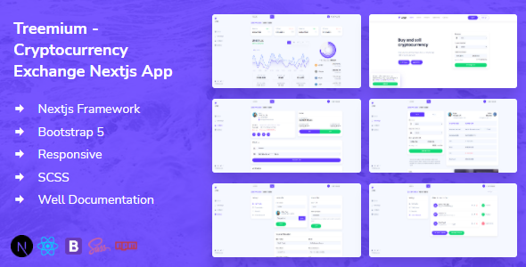 Treemium  - Cryptocurrency Exchange Nextjs App