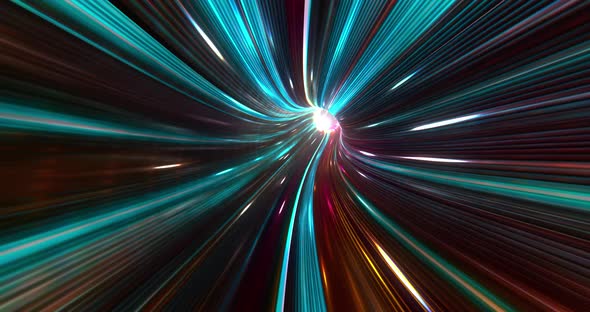 Abstract energy tunnel in space. Wormhole through time and space. alt
