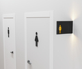 women toilet door and sign, wc women, 3d render - PhotoDune Item for Sale