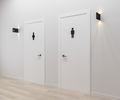 toilet doors, women and men toilet door, wc door, 3d render - PhotoDune Item for Sale
