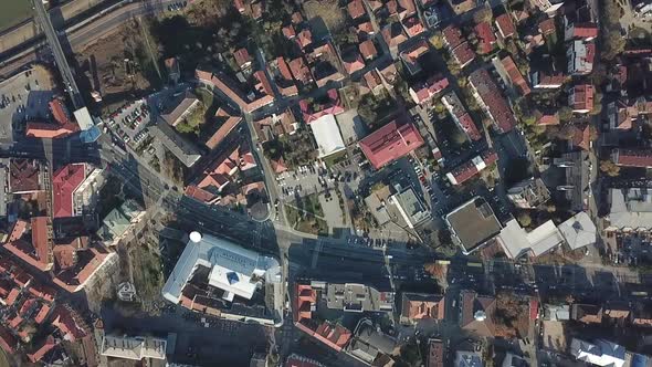 Aerial view of the city. Brcko district, Bosnia and Herzegovina