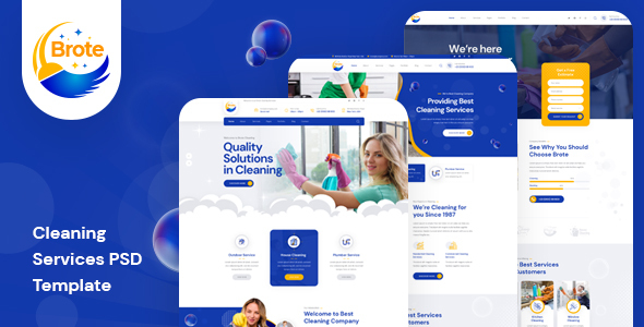 Brote - Cleaning Services PSD Template