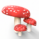 Red Mushrooms - Realistic 3D Lowpoly Model - 3DOcean Item for Sale