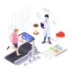 Cardio Control Vector with Patient and Doctor - GraphicRiver Item for Sale