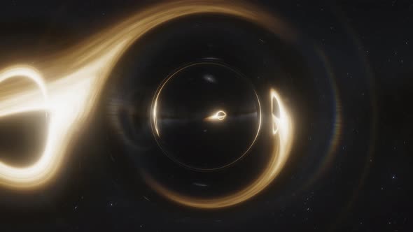 Animation of a Wormhole Next to a Supermassive Black Hole with Accretion Disk