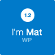 I am Mat - Material Personal Resume / CV vCard WordPress Theme - ThemeForest Item for Sale