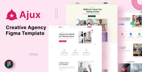 Ajux Creative Agency Figma template