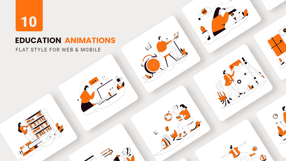 Education School Animations - Flat Concept