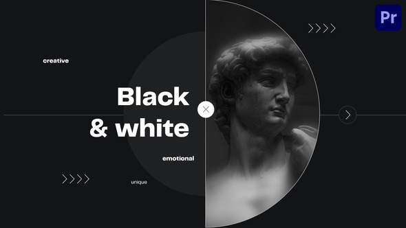 Black and White Intro Mogrt