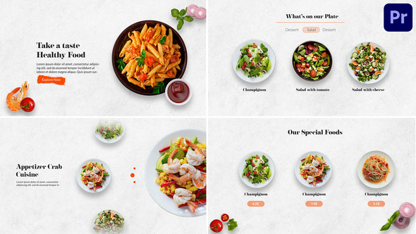 Food Menu Promo Mogrt
