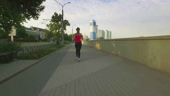 Runner Woman Running In City Exercising Outdoors 16