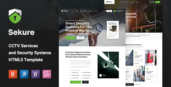 Sekure – CCTV and Security Systems HTML5 Template